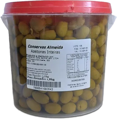 Azeitonas inteiras - 1,8kg