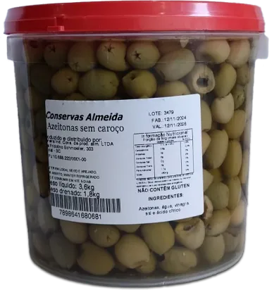 Azeitonas sem cacoço - 1,8kg