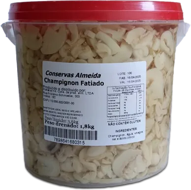 Champignon fatiado - 1,8kg