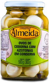 Ovos de codorna com azeitonas - 300g