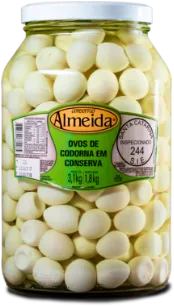 Ovos de codorna em conserva - 1,8kg